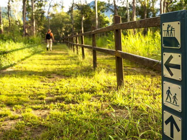 Follow the fence line towards the creek on the Creek walk.
