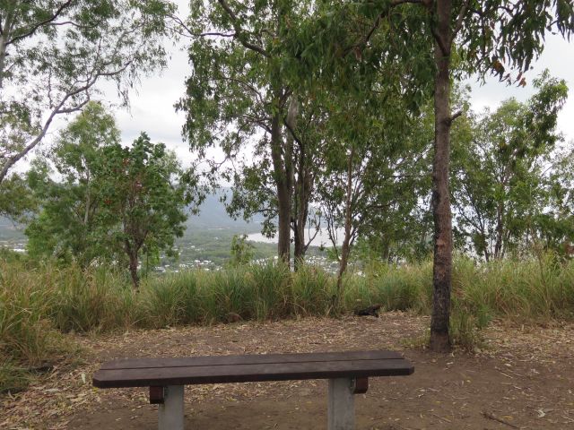 Photo of a bench at Trinity Beach lookout