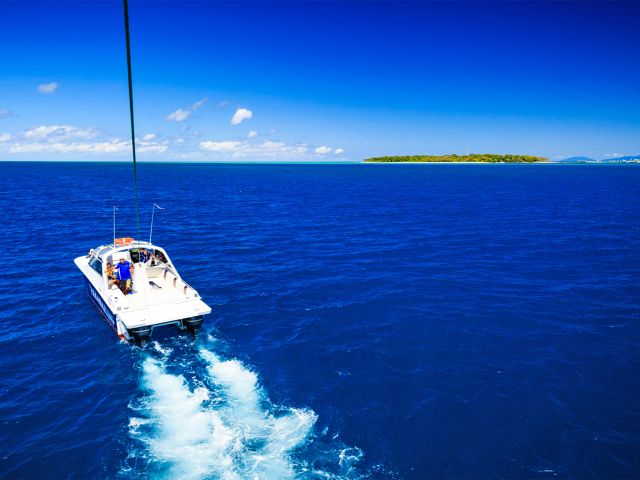 A parasailer's perspective! There are many ways to enjoy all Green Island has to offer.