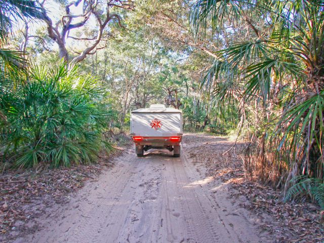 The dry and sandy coastal drive is only suitable for 4WDs.