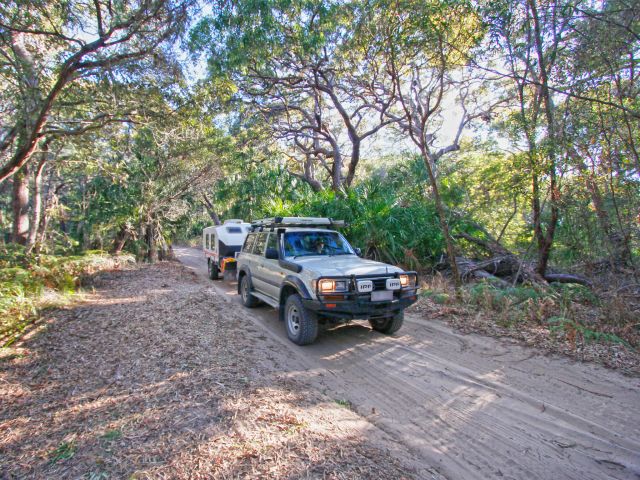 Bring your 4WD camper trailer on the Deepwater coastal drive and camp at Wreck Rock or Middle Rock camping areas.