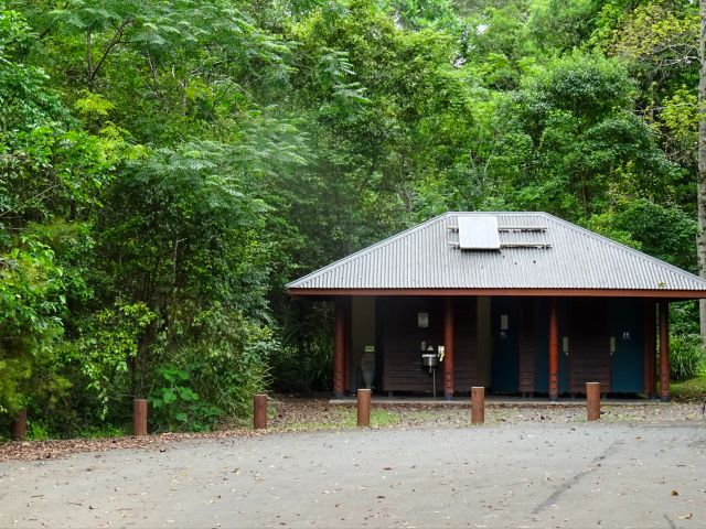 Toilets at Charlie Moreland camping area