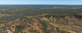 Aerial photo of a large area of land