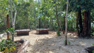 New guided hiking group camp site at Little Ramsay Bay camping area.