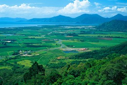 Photo of the upper section of the park, which is in the Atherton Tableland, overlooking Cairns, Queensland.