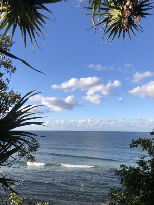 Picture of view from lookout overlooking ocean at Burleigh Heads.