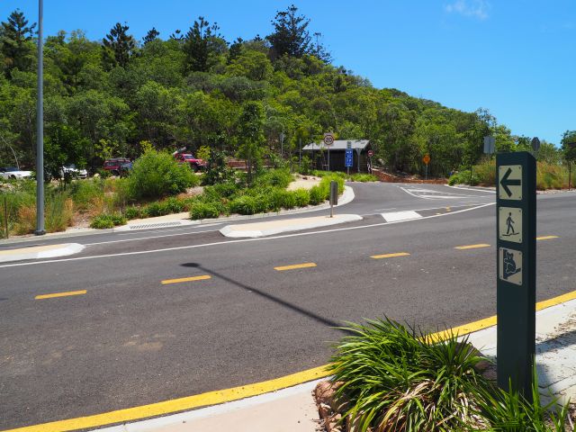 Easy parking and access to the national park at the Forts Junction. 
