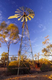 Image of a windmill showing a relic of the park's pastoral history which still exist.
