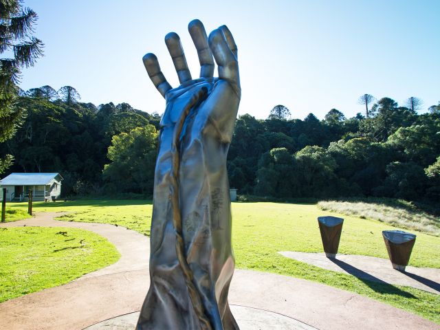 Visit the outdoor displays to learn more about Bunya Mountains National Park.