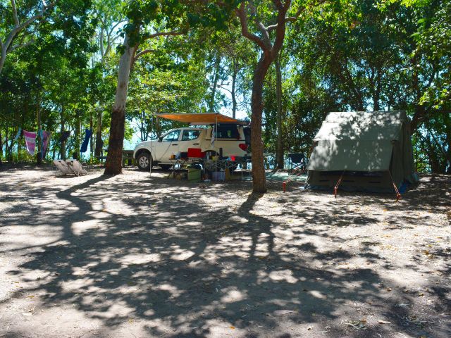 Relax in large, shady camp sites just behind the beach at Smalleys Beach camping area.