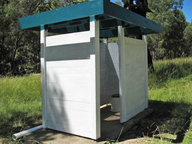 A non-flush toilet is provided at Burrows Waterhole camping area.