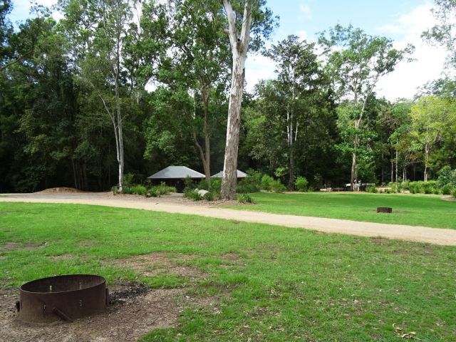 Enjoy a camp fire in the fire rings provided.