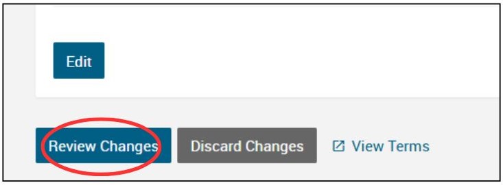 Screenshot with review changes button circled 