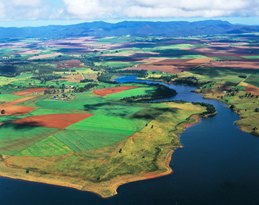 The tablelands are now a pattern of forest and cleared land. 