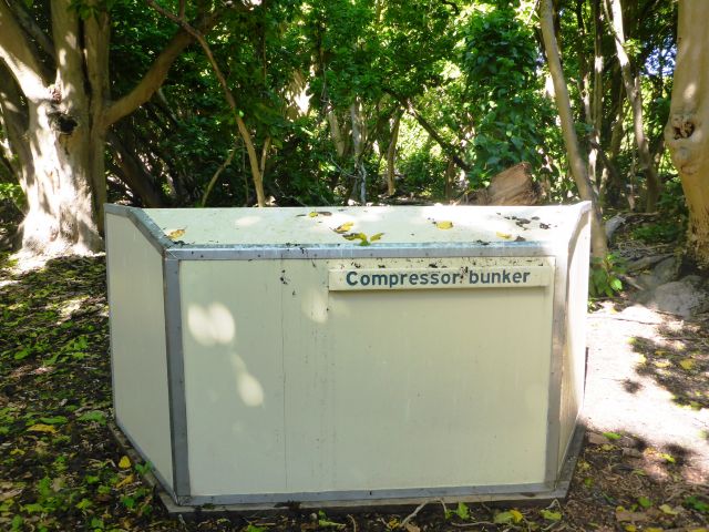 A compressor bunker is provided at this camping area.