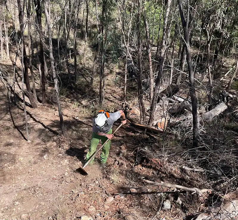 Fire worker preparing for planned burn at Western-Creek-State Forest