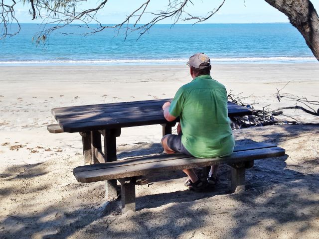 Take in the peaceful ocean setting at the end of the Russell’s Rest track.