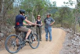 Some of the trails are shared use, for walkers and mountain bike riders.