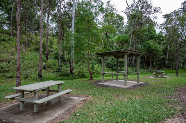 Tables are provided for picnickers in the day-use area.