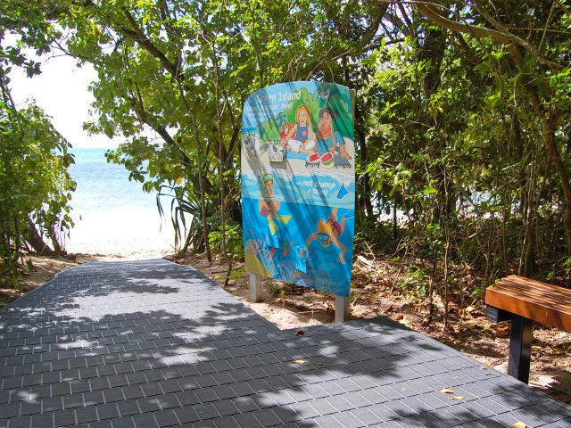 Extend your walk from the boardwalk to the beach.