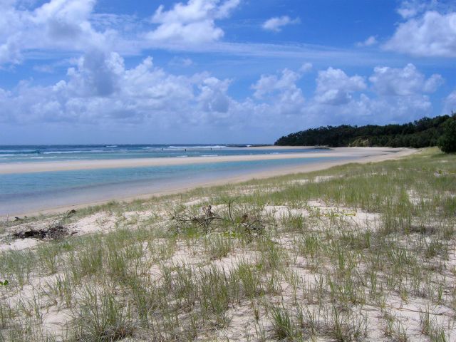 North Point has a protected family beach.
